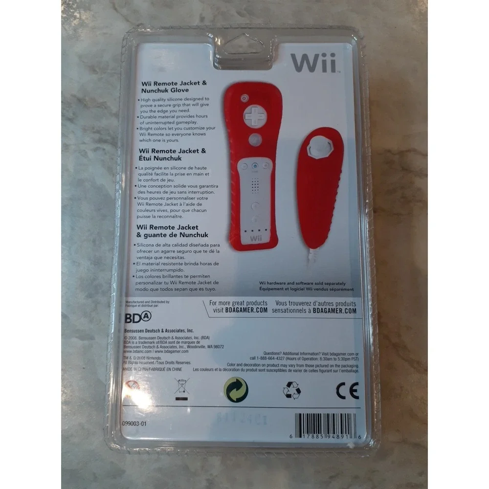 New - Nintendo Wii Glove Kit Yellow For Remote & Nunchuk